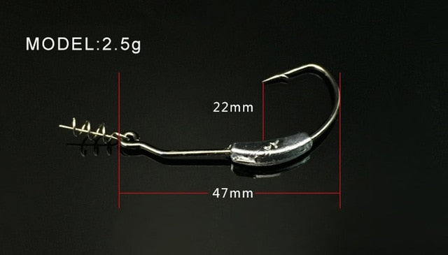 Hooks for soft fishing bait of carbon steel hooks