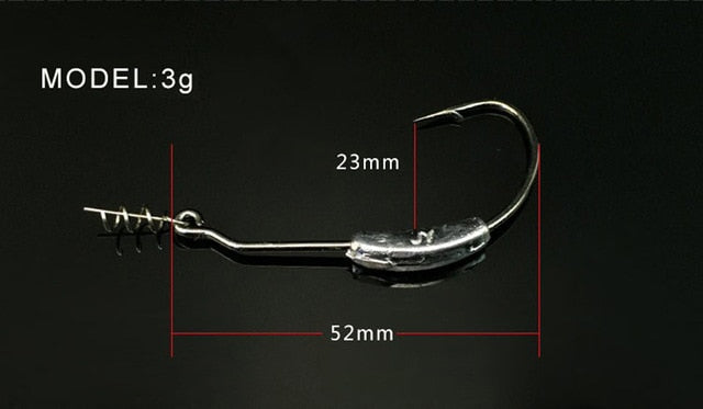 Hooks for soft fishing bait of carbon steel hooks