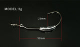 Hooks for soft fishing bait of carbon steel hooks