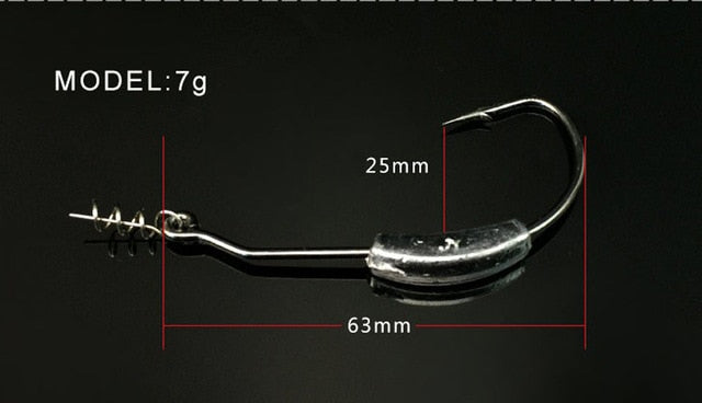 Hooks for soft fishing bait of carbon steel hooks