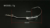 Hooks for soft fishing bait of carbon steel hooks