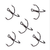 Black Fishing Hook High Carbon Steel Treble