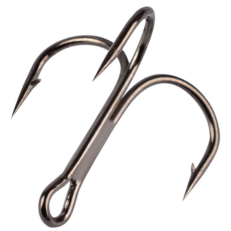 Black Fishing Hook High Carbon Steel Treble