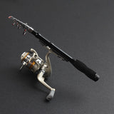 Mini portable retractable fishing rod