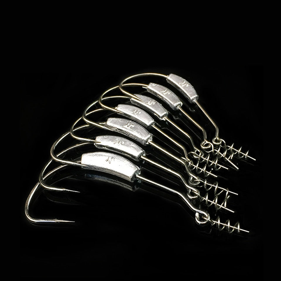 Hooks for soft fishing bait of carbon steel hooks